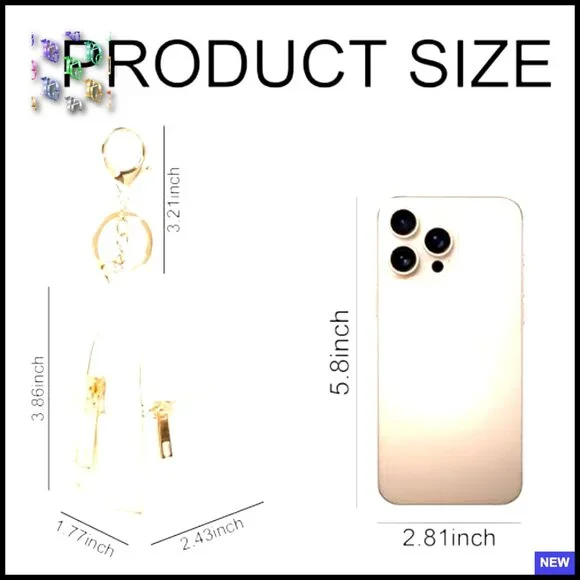 Mini Backpack Keychain Cosmetic Bag PU Leather Zipper Pouch Organizer Cute - Picture 6 of 7